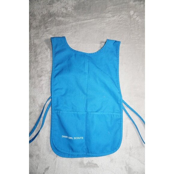 Vintage 90’s Daisy Girl Scouts Blue Tunic Apron Smock Vest Uniform Badges 5/6 - Picture 3 of 6